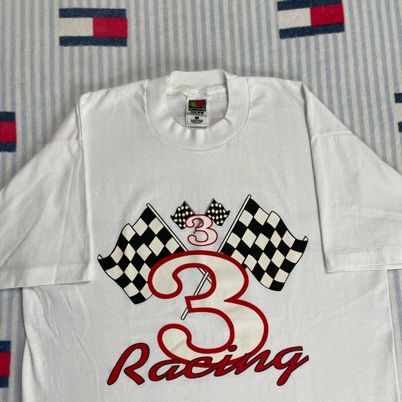 Vintage NASCAR Dale Earnhardt racing checkered flag short sleeve tee shirt - Picture 3 of 9